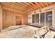 Sunroom framing with sliding glass doors, under construction at 3740 High Green Dr, Marietta, GA 30068