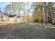 Large grassy backyard surrounded by trees at 2820 Quarters Ln, Powder Springs, GA 30127