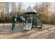 Modern playground equipment in a wooded setting at 6191 Talmadge Run, Acworth, GA 30101