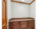 Laundry room with granite countertop and ample cabinet space at 540 Saint James Pl, Marietta, GA 30064