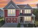 Charming two-story red home with front porch and garage at 100 Academy Ln, Canton, GA 30114