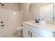 Clean bathroom with white vanity and marble flooring at 1434 Alcovy Station Rd, Covington, GA 30014