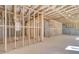 Unfinished basement with framing and electrical at 184 Cabin Way, Hampton, GA 30228