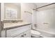 Clean bathroom with granite vanity and shower/tub combo at 195 Pinehurst Dr, Stockbridge, GA 30281
