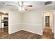 Dining area with hardwood floors and access to kitchen at 2791 Mcafee Rd, Decatur, GA 30032