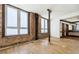 Spacious living area with exposed brick and hardwood floors at 20 Marietta Nw St # 4D, Atlanta, GA 30303