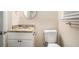 Updated bathroom with granite countertop and vanity at 1742 Lynn Ln, Decatur, GA 30032