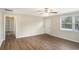 Spacious living area with hardwood floors and neutral walls at 1742 Lynn Ln, Decatur, GA 30032