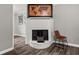 White brick fireplace in living room at 1396 Iron Gate Blvd, Jonesboro, GA 30238