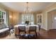 Formal dining room featuring hardwood floors, chandelier, and large windows at 106 Peachtree Battle Nw Ave, Atlanta, GA 30305