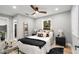 Bedroom with ceiling fan and neutral color palette at 1377 Dorothy Dr, Decatur, GA 30030