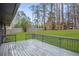 Gray deck with railing overlooking the backyard at 4619 Brunning Ct, Dunwoody, GA 30338