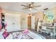 Girly bedroom with a bed, desk, and fun decor at 120 Broad Meadows Ln, Fayetteville, GA 30215
