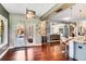 Breakfast room with French doors leading to backyard and hardwood floors at 120 Broad Meadows Ln, Fayetteville, GA 30215