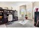 Home office with built-in cabinetry and two workstations at 120 Broad Meadows Ln, Fayetteville, GA 30215