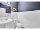 Stylish powder room with white wainscoting and a pedestal sink at 242 Edinburgh Ln, Woodstock, GA 30188