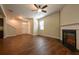 Living room with hardwood floors and fireplace at 218 Princeton Ct, Acworth, GA 30102