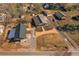 Wide aerial view of property, showing two houses and surrounding area at 1404 Cassville Nw Rd, Cartersville, GA 30121