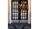 Black double front doors with a fall wreath at 1404 Cassville Nw Rd, Cartersville, GA 30121