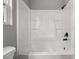 Clean bathroom featuring a shower/tub combo at 1730 Salina Dr, Jonesboro, GA 30236