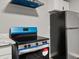 Modern kitchen with stainless steel appliances and blue accents at 1730 Salina Dr, Jonesboro, GA 30236