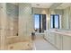 Spa-like bathroom with a large shower and city views at 3376 Peachtree Ne Rd # 47A, Atlanta, GA 30326