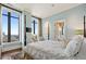 Elegant bedroom with a four-poster bed and stunning city views at 3376 Peachtree Ne Rd # 47A, Atlanta, GA 30326