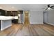 Open concept living room with hardwood floors at 5359 Megan Rd, Stone Mountain, GA 30088