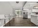 Kitchen with stainless steel appliances and white cabinets at 3665 Sharon Dr, Powder Springs, GA 30127