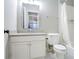 Bathroom with white vanity, toilet, and shower/tub combo at 2765 Arden Nw Rd, Atlanta, GA 30327