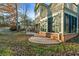 Screened porch and brick patio overlooking a private, wooded backyard at 5003 Chapel Crossing, Douglasville, GA 30135