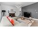 Cozy living room featuring fireplace and large windows at 4125 Crowder Nw Dr, Kennesaw, GA 30152