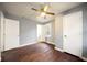 Spacious bedroom featuring hardwood floors and built-in closet at 1089 Indale Sw Pl, Atlanta, GA 30310