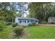 Charming gray house with blue accents and a yard at 2436 Clarissa Nw Dr, Atlanta, GA 30318