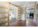 Entryway with barn doors and view into kitchen at 1321 Mcclelland Ave, Atlanta, GA 30344