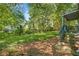 Large backyard with lush grass and mature trees at 1324 Almont Sw Dr, Atlanta, GA 30310