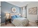 Charming bedroom with a comfy bed and blue accent wall at 803 Dundee Way, Cartersville, GA 30121