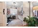 Spacious home office with built-in cabinets and window shutters at 304 Woodstock Seven Dr, Woodstock, GA 30188