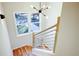 Modern staircase with open railing and hardwood floors at 1930 Pinedale Nw Dr, Atlanta, GA 30314
