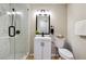 Modern bathroom with a glass shower and vanity at 4742 West Dr, Forest Park, GA 30297