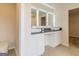 Double vanity bathroom with granite countertop at 1620 Fuma Leaf Way, Mcdonough, GA 30253