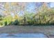 Private backyard with mature trees and a paved patio at 1237 Wynford Woods Sw, Marietta, GA 30064