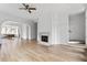 Spacious living area with hardwood floors, fireplace and high ceilings at 90 Sheridan Dr, Atlanta, GA 30305