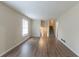 Spacious living room with vinyl flooring and staircase at 3390 Glenview Sw Cir, Atlanta, GA 30331