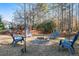 Spacious backyard with a fire pit and seating area at 6620 Grand Magnolia Dr, Sugar Hill, GA 30518