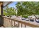 Balcony overlooking the community parking area and neighboring townhomes at 216 Semel Nw Dr # 376, Atlanta, GA 30309