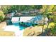 Housetop view of a Ranch style home with driveway and large backyard at 2230 Old Fountain Rd, Lawrenceville, GA 30043