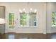 Dining area off the kitchen with a door leading to the outdoor space at 119 Terrace View Dr, Acworth, GA 30101