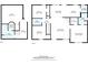 Combined floor plan showing the layout of both levels of the house at 14 Glenmore Dr, Kingston, GA 30145