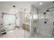 Luxurious bathroom with a soaking tub and a marble shower at 542 Orme Ne Cir, Atlanta, GA 30306